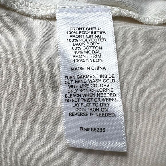 EXPRESS Women’s Tank Top Ivory Size SP Lace Sequins Striped Sleeveless Summer - Picture 12 of 13